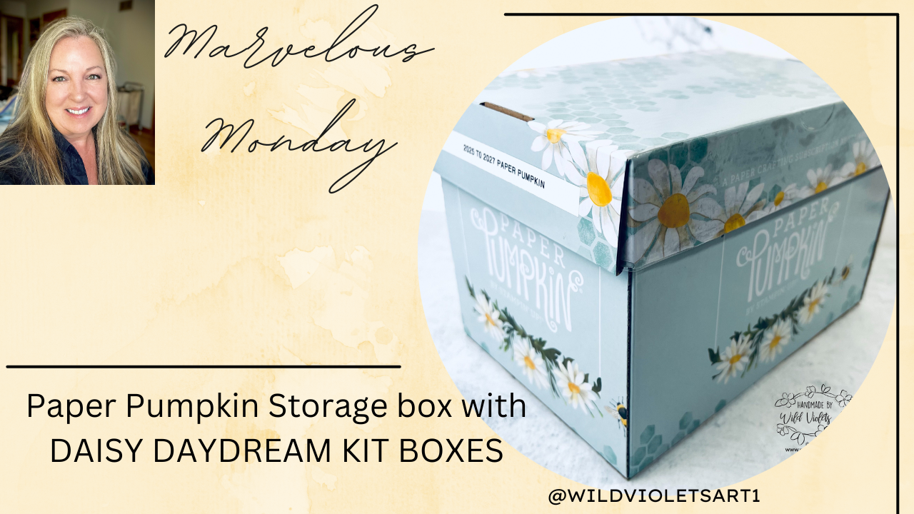 Daisy Daydream Paper Pumpkin Storage Box — WILD VIOLETS ART
